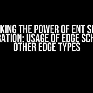 Unlocking the Power of Ent Schema Declaration: Usage of Edge Schema in Other Edge Types